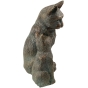 Bronzeskulptur "Zwei Schmuse-Katzen", 22cm