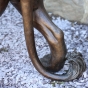 Bronzeskulptur "Zwei stehende Löwen" – Portallöwen