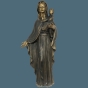 Alternative Frontansicht der Bronzefigur "Madonna mit Kind"