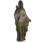 Rückansicht der Bronzefigur "Madonna mit Kind"