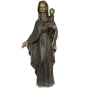 Frontansicht der Bronzefigur "Madonna mit Kind"