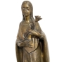 Bronzeskulptur "Madonna mit Rose"