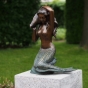 Bronzeskulptur "Meerjungfrau mit Muschel" als Wasserspeier