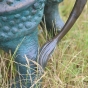 Bronzeskulptur "Nashorn, lebensgroß"