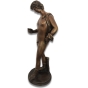 Seitenansicht der Bronzeskulptur "Dionysos, Gott des Weines" als Aktfigur