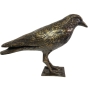 Bronzeskulptur "Rabe auf Plattform" als Taubenschreck