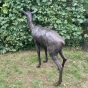 Bronzeskulptur "Stehender Rehbock" mit brauner Patina - Sonderedition