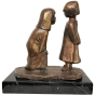 Bronzeskulptur "Zwei anmutige Mädchen" von G. Mariani