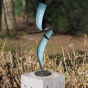 Bronzeskulptur "Helix - Spirale", dunkle Patina