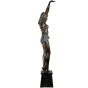 Seitenansicht der Bronzeskulptur "Ägyptische Bauchtänzerin"