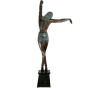 Rückansicht der Bronzeskulptur "Ägyptische Bauchtänzerin"