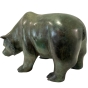 Rückansicht der Bronzefigur "Bär Grün"