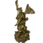Seitenansicht der Bronzeskulptur "Guan Yu, chinesischer Krieger"