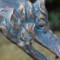 Bronzeskulptur "Drachenvogel Saphira" als Wasserspeier