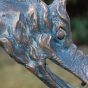 Bronzeskulptur "Drachenvogel Saphira" als Wasserspeier