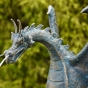 Bronzeskulptur "Drachenvogel Saphira" als Wasserspeier
