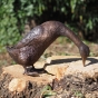Bronzeskulptur "Ente mit gesenktem Kopf