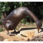 Bronzeskulptur "Ente mit gesenktem Kopf