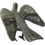 Bronzeskulptur "Taube mit offenen Flügeln"
