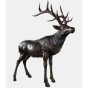 Bronzeskulptur "Hirsch", lebensgroß
