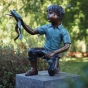 Bronzeskulptur "Junge Frank mit Fröschen"