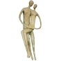 Bronzeskulptur "Abstraktes Kantenhocker-Paar"