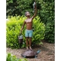 Bronzeskulptur "Junge Rene auf Schildkröte"