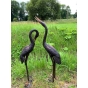 Bronzeskulpturen "Kranichpaar" als Wasserspeier