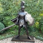 Bronzeskulptur "Griechischer Krieger / König Leonidas", lebensgroß