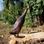 Bronzeskulptur "Stehende Laufente"