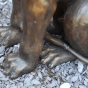 Bronzeskulptur "Sitzender Löwe" - Portallöwe