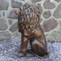 Bronzeskulptur "Sitzender Löwe" - Portallöwe