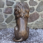 Bronzeskulptur "Zwei sitzende Löwen"