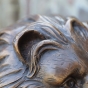 Bronzeskulptur "Zwei sitzende Löwen"