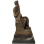 Bronzeskulptur "Moses" auf Marmorsockel nach Michelangelo