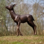 Bronzeskulptur "Aufmerksames Rehkitz"