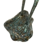 Bronzeskulptur "Graureiher-Paar mit Fisch"
