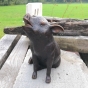 Fronzansicht der Bronzeskulptur "Kleines Ferkel"