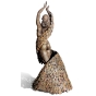 Rückansicht der Bronzeskulptur "Mother Earth dancing"
