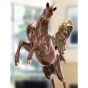 Frontalansicht der Bronzeskulptur "Mein Einhorn Pegasus"
