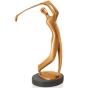 Frontansicht der Bronzeskulptur "Golfer"