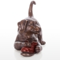 Edition Strassacker Bronzeskulptur "Hund, spielend"