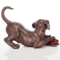 Edition Strassacker Bronzeskulptur "Hund, spielend"