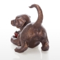 Edition Strassacker Bronzeskulptur "Hund, spielend"