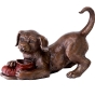 Edition Strassacker Bronzeskulptur "Hund, spielend"