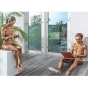 Paaransicht der Bronzeskulpturen "Online-Romanze (Mann + Frau)"