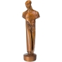 Frontansicht der Bronzefigur "Jüngling im Wind"
