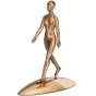 Frontansicht der Bronzefigur "Reflection of being (her)"