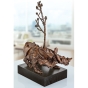 Seitenansicht der Bronzeskulptur "Rhinozeros"