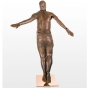 Rückansicht der Bronzeskulptur "Rising"